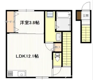 トラファルガー和木【2階】の間取り