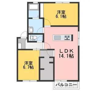 フレグランス西尾張部 C棟【2階】の間取り