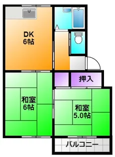 サンハイツ金原【2階】の間取り