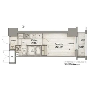 コンフォリア西蒲田【3階】の間取り