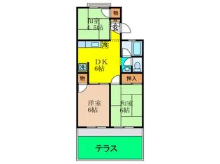 シャルマンドミ-ル【1階】の間取り