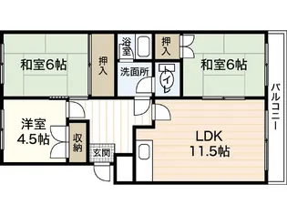 第1コーポ中尾【1階】の間取り