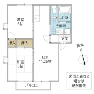 サンハイツ東海 A棟【2階】の間取り