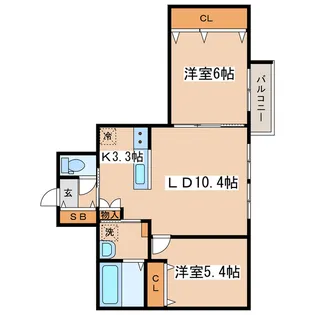 OBER白金(オーベルシロガネ)【3階】の間取り
