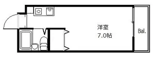 フラッツ太秦【3階】の間取り