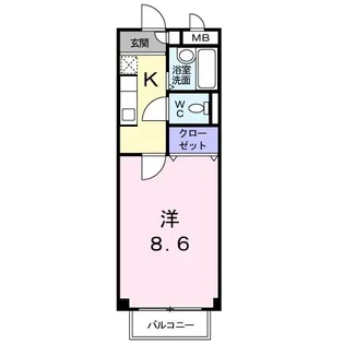 リバーサイドシティI【2階】の間取り