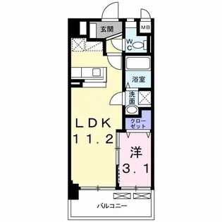 グローヴ・ガーデンE【8階】の間取り