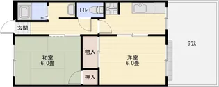 本町ガーデンハイツ【1階】の間取り