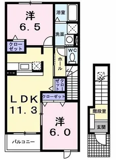 プリンシペ イシモタ【2階】の間取り