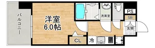 アドバンス大阪ビヤン【7階】の間取り