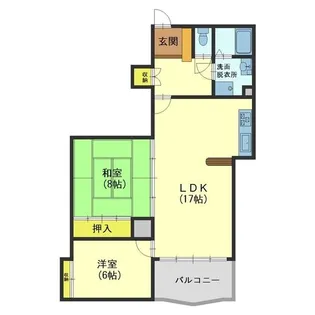 グラン・ドムール広瀬【6階】の間取り