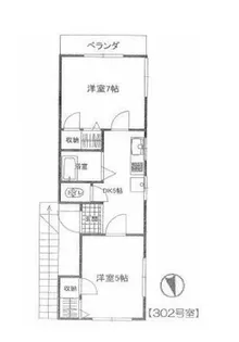 倉澤ビル【3階】の間取り