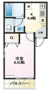 ベルフローラ【2階】の間取り