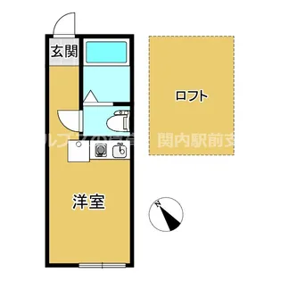 ユナイト石川町ぺルファボーレ【1階】の間取り