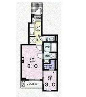 サウスエムIII【1階】の間取り
