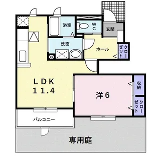 メゾン伏見【1階】の間取り