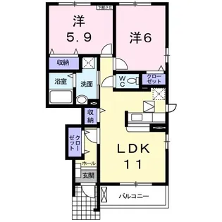 メゾン・ド・ラフィネ B【1階】の間取り