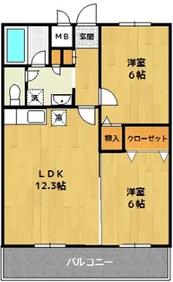 ロイヤルマンション北柏【1階】の間取り