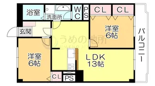 第22上野ビル【4階】の間取り
