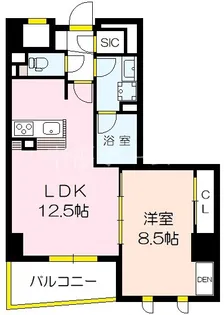 アトラクシア江戸堀【2階】の間取り