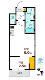 セブンプロート坂西【1階】の間取り