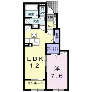 リジエール B【1階】の間取り
