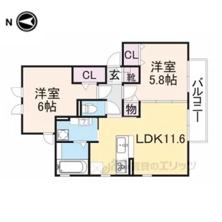 ディーグラフォート2【1階】の間取り