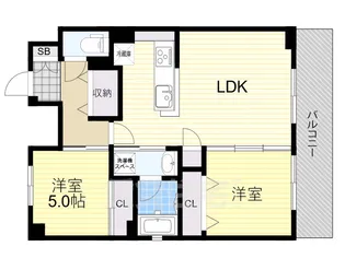 プランドール新大阪【14階】の間取り