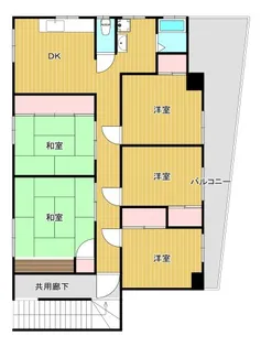 西木の本ファミリーマンション【3階】の間取り
