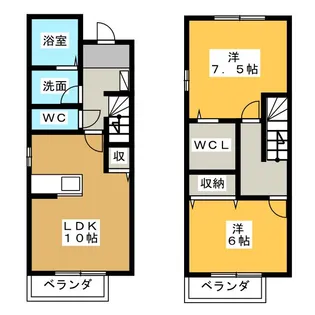 ジュネス【1階】の間取り
