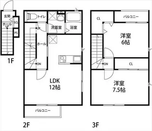 ましぇりI II【1階】の間取り