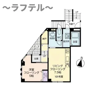 アドバンス泉町【1階】の間取り