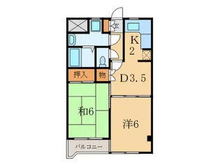 ウェンゲン【3階】の間取り