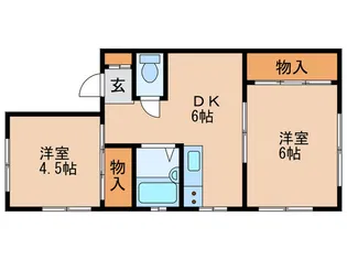 ヴィラ国立【2階】の間取り