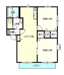 岡山県岡山市南区福浜町【アパート】の間取り