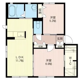 ドルチェコートF【1階】の間取り