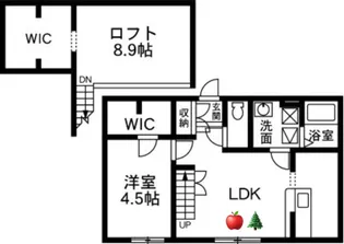プリマ前橋朝倉【2階】の間取り