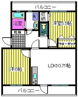 サンサシオン【1階】の間取り
