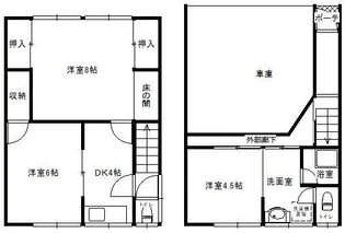 福岡県久留米市荘島町【一戸建】の間取り