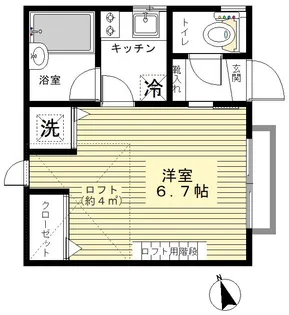マイライフ中目黒【2階】の間取り