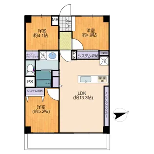 ゾンネンハイム葛西【9階】の間取り