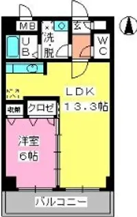 ベイシック大名【7階】の間取り