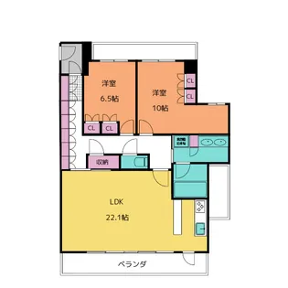 東山公園レジデンス【4階】の間取り