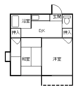 コーポ牛山【1階】の間取り
