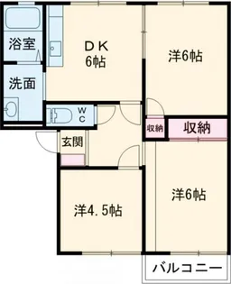 カーサ・アトリオB【2階】の間取り