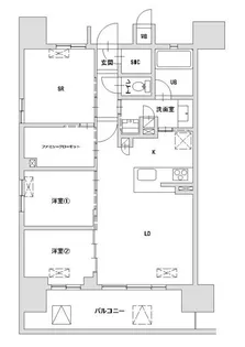 東京都八王子市八日町【マンション】の間取り