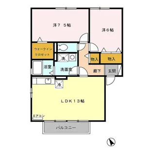 メゾングレース C棟【2階】の間取り