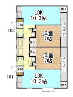 アーバンライフ【1階】の間取り