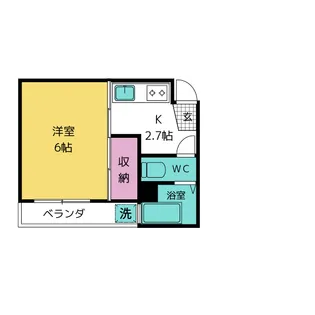 コーポステーションサイドコシベ【4階】の間取り