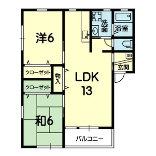 ハイツルミエールB【2階】の間取り